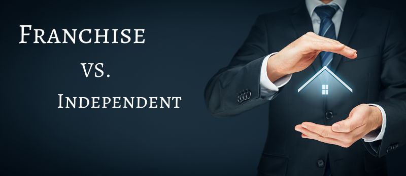 Explore the differences of a real estate franchise vs independent agents and brokers.