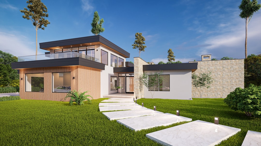 The inviting front exterior of a modern suburban home with unique architectural details, representing the value of choosing a non-traditional real estate model.