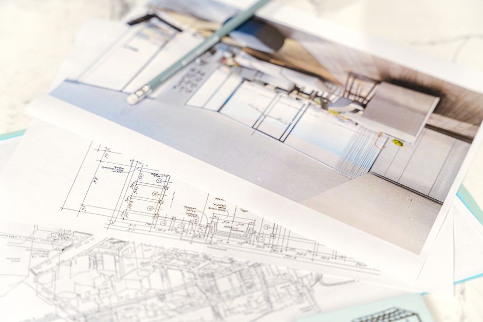 A sleek, digital wireframe or blueprint of a house with glowing data points overlaid, illustrating how AI analyzes property features beyond the basic listing.